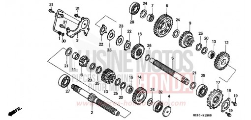 GETRIEBE (1) VT600CS de 1995